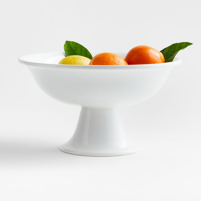 Sorrento White Ceramic Pedestal Bowl