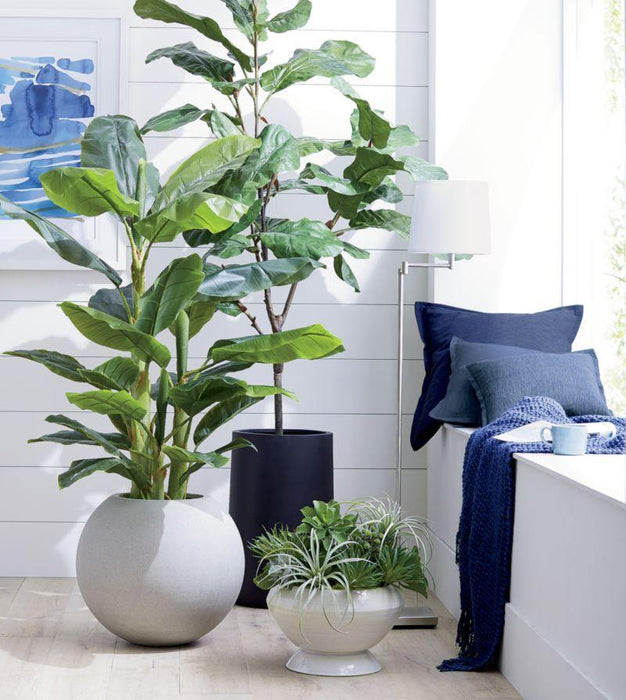 Saabira Fiberstone 15.5" Tall Indoor/Outdoor Planter - Crate and Barrel Philippines