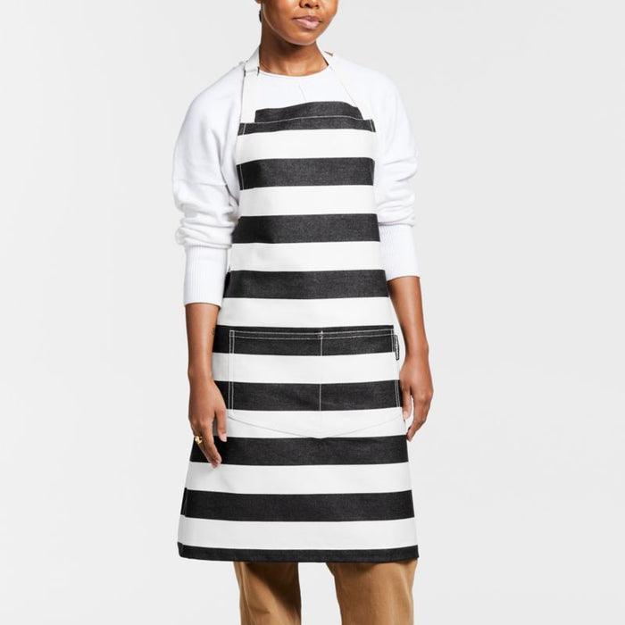 Stripe Black Organic Cotton Apron