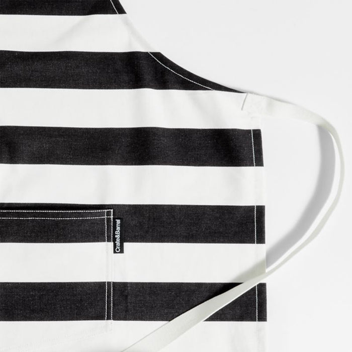 Stripe Black Organic Cotton Apron