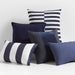 Sunbrella ® 20"x20" Navy Blue Arlo Stripe Outdoor Throw Pillow