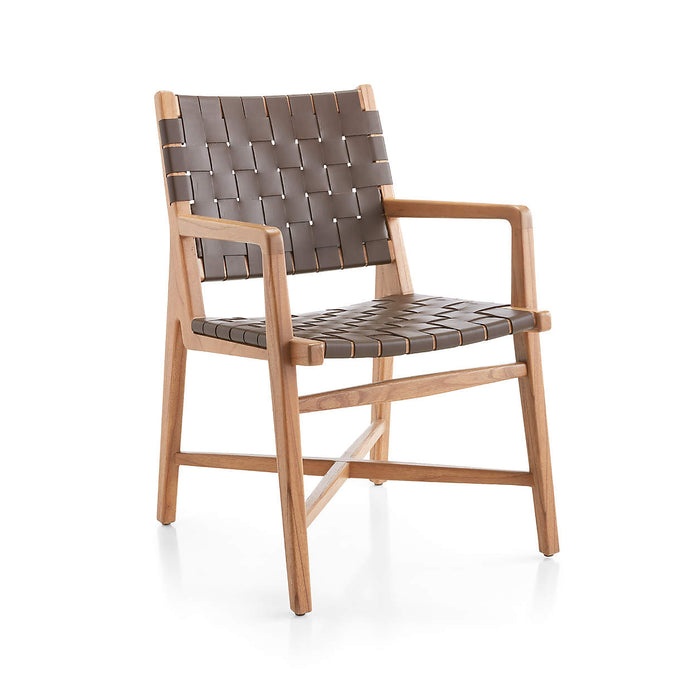 Taj Leather Strap Arm Chair