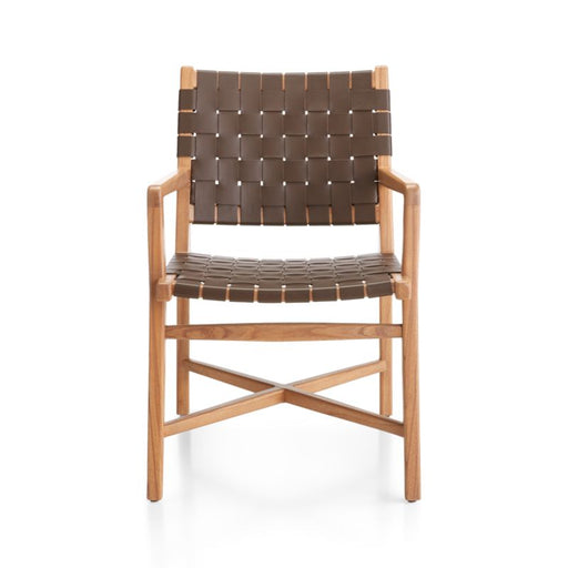 Taj Leather Strap Arm Chair - Crate and Barrel Philippines