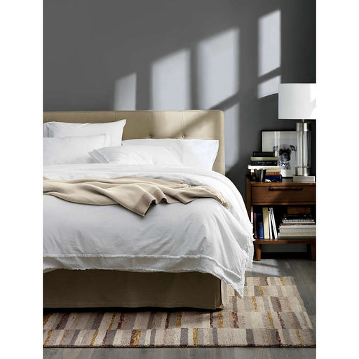 Organic Cotton White Eyelash Fringe Full/Queen Duvet Cover