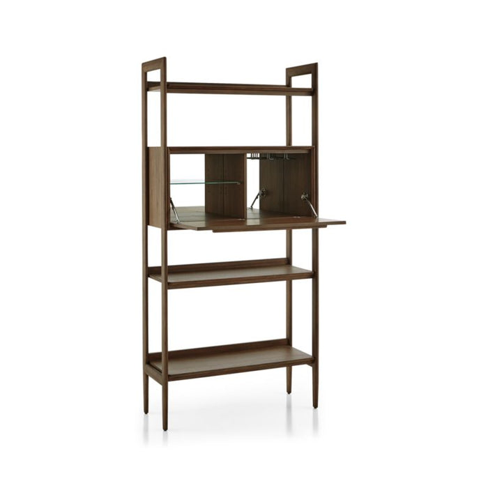 Tate Bookcase Bar Cabinet