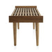 Tate Walnut Slatted Bench - Crate and Barrel Philippines