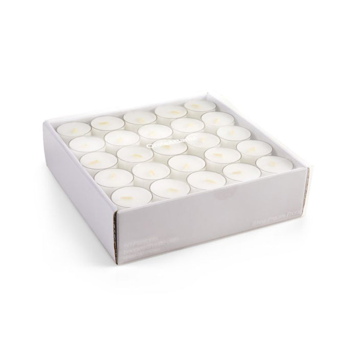 White Clear-Cupped 8-Hour Tealights, Set of 50