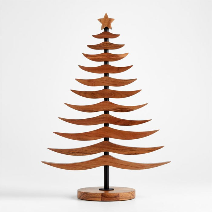 Small Warm Acacia Tannenbaum Christmas Ornament Tree 25"