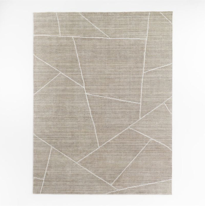 Teramo Performance Abstract Grey Area Rug 6'x9'