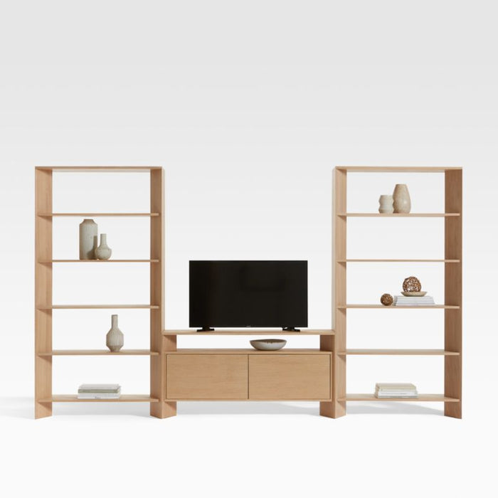 Terrazza Natural Oak 5-Shelf Storage Bookshelf