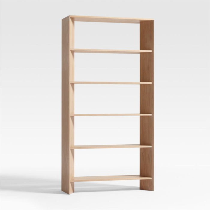 Terrazza Natural Oak 5-Shelf Storage Bookshelf