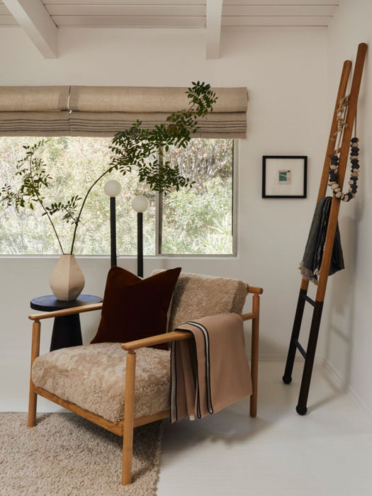 Willy Charcoal Brown Round Pedestal Side Table by Leanne Ford