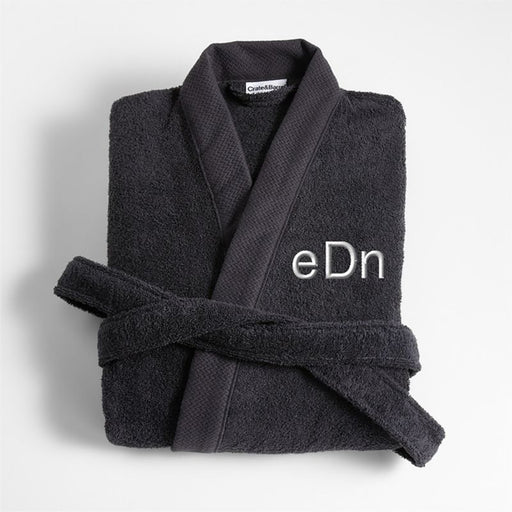 Organic Turkish Midnight Blue Cotton Bath Robe L/XL