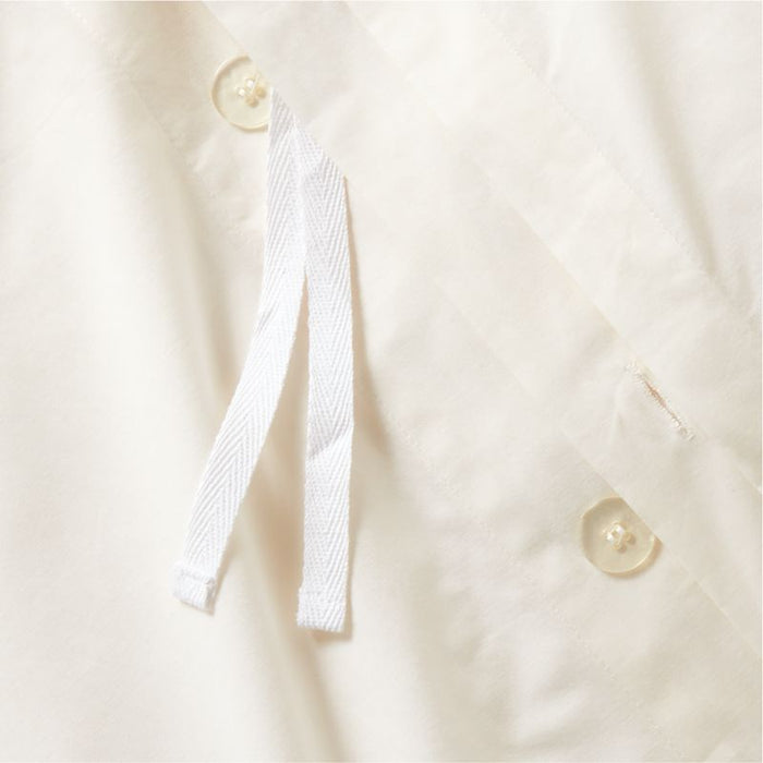 Favorite Organic Cotton Percale Tuxedo Stripe Ink Black Full/Queen Duvet Cover