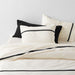 Favorite Organic Cotton Percale Tuxedo Stripe Ink Black King Bed Pillow Sham