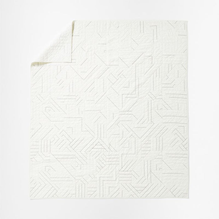 Twigg Cotton Black and White King Sham