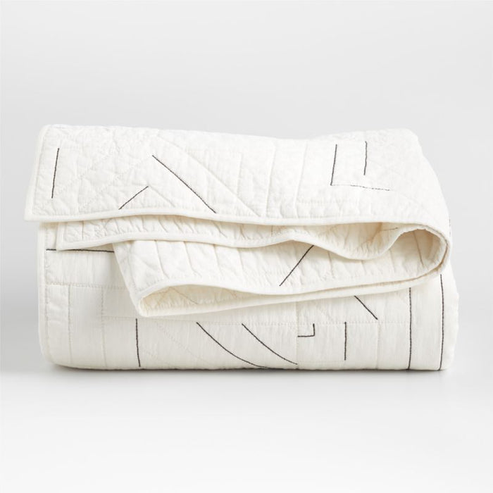 Twigg Cotton Black and White King Quilt