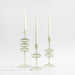 Venezia Medium Smoke Green Glass Taper Candle Holder