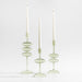 Venezia Small Smoke Green Glass Taper Candle Holder
