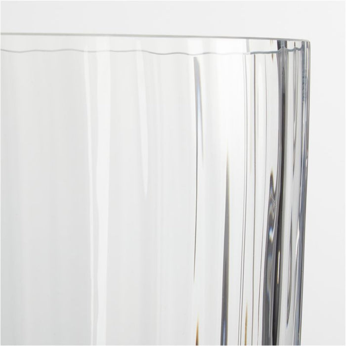 Venus Fluted Glass Hurricane Candle Holder 15"