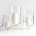 Venus Fluted Glass Hurricane Candle Holder 15"