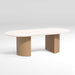 Vernet Oval Travertine Coffee Table
