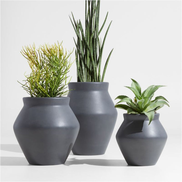 Wabi Large Slate Fiberstone Planter by Leanne Ford