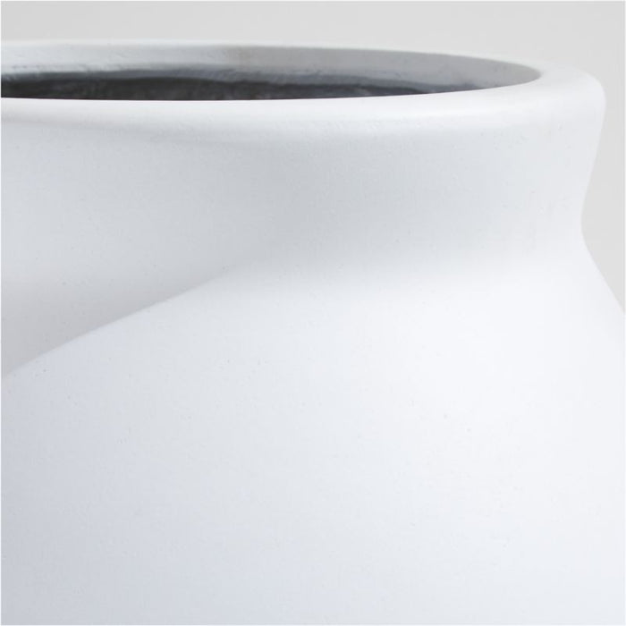 Wabi Large White Fiberstone Planter by Leanne Ford