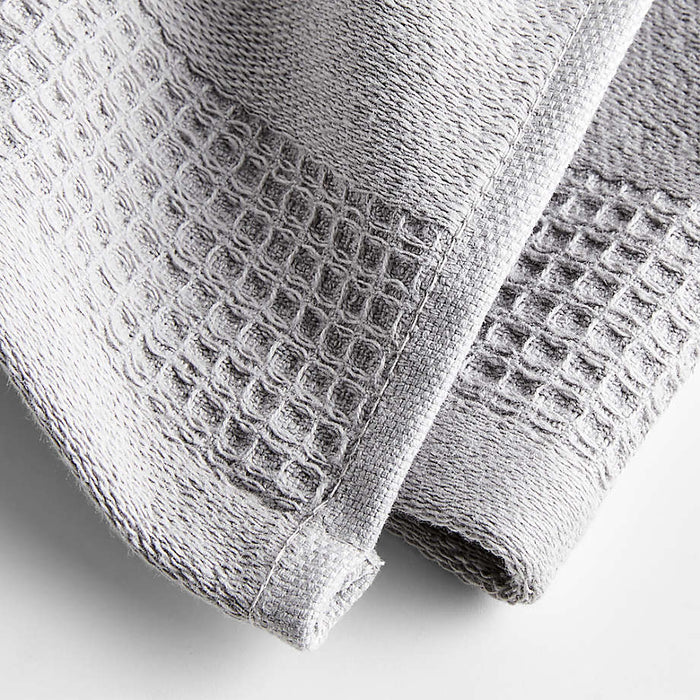 Waffle-Terry Alloy Grey Dish Towels, Set of 2