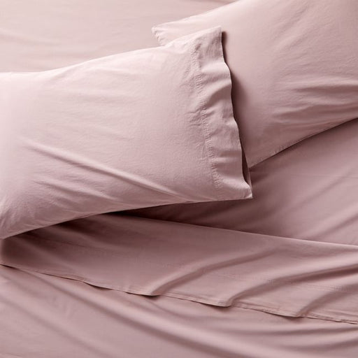 Washed Organic Cotton Dusty Lilac Queen Sheet Set