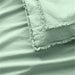 Organic Cotton Lily Pad Green Eyelash Fringe Full/Queen Duvet Cover