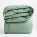 Organic Cotton Lily Pad Green Eyelash Fringe Full/Queen Duvet Cover
