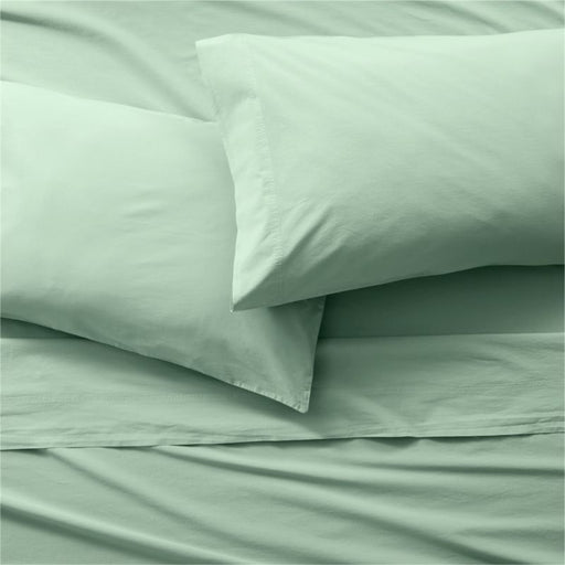 Organic Cotton Lily Pad Green Standard Pillowcases, Set of 2