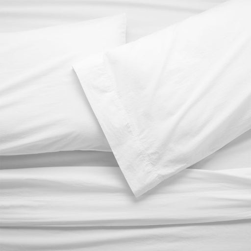Washed Organic Cotton White King Sheet Set - Crate and Barrel Philippines