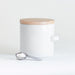 Small White Canister with Scoop - Crate and Barrel Philippines