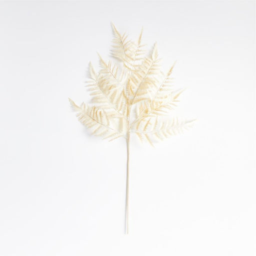 Faux White Fern Leaf Stem