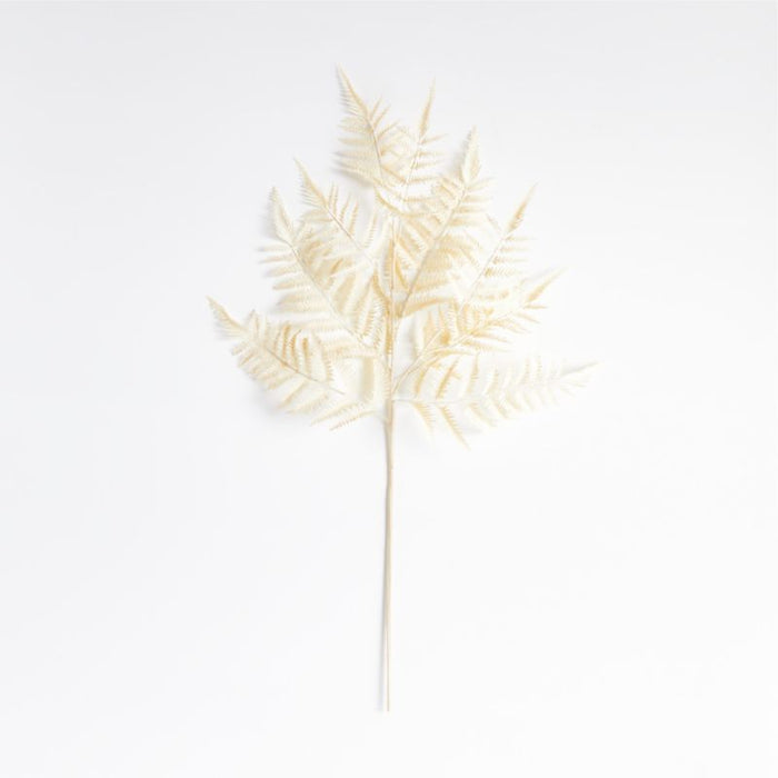 Faux White Fern Leaf Stem