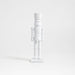 12" Matte White Christmas Nutcracker