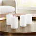 2"x3" White Pillar Candles, Set of 4