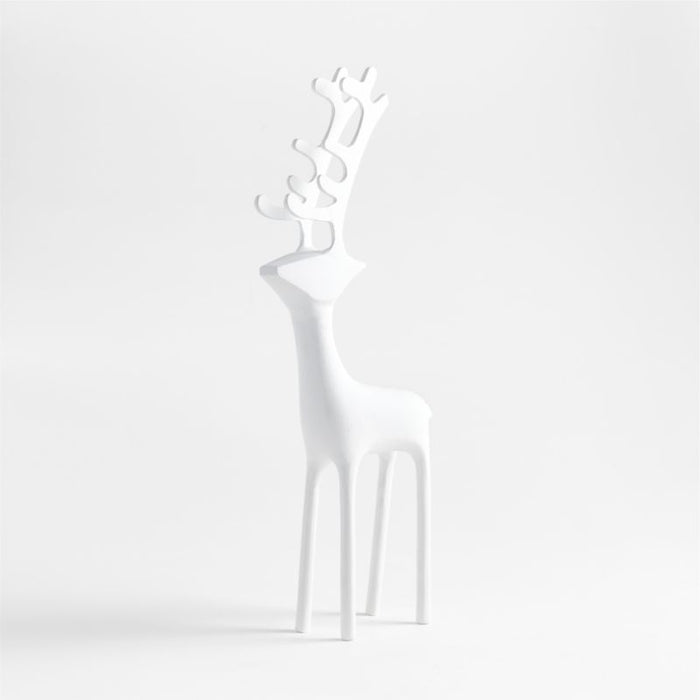 21" White Reindeer Decoration