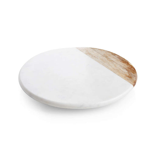 Wood and Marble Lazy Susan