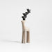 Wood Reindeer Holiday Decoration 9"