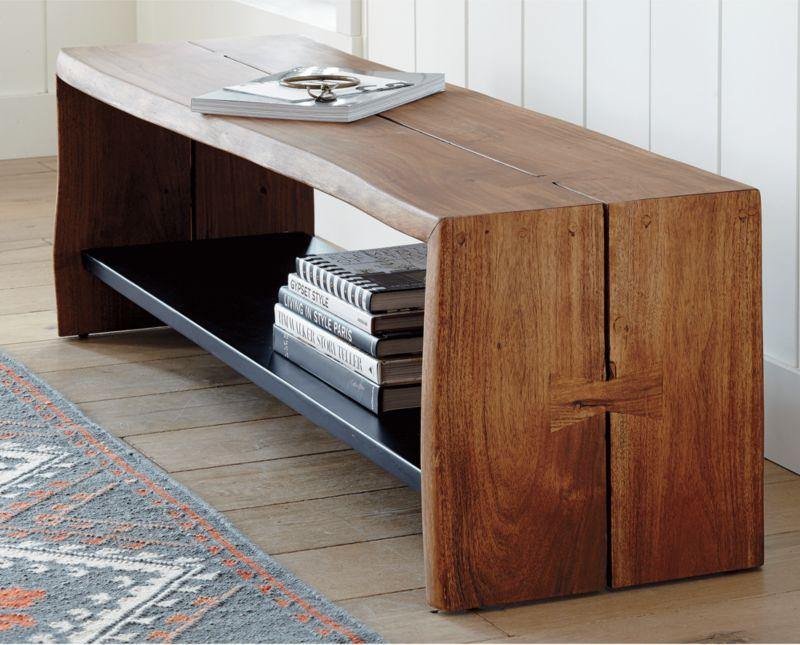 Yukon Natural Entryway Bench with Shelf - Crate and Barrel Philippines