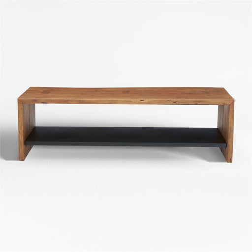 Yukon Natural Entryway Bench with Shelf