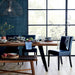 Lowe Navy Leather Dining Chair - Crate and Barrel Philippines