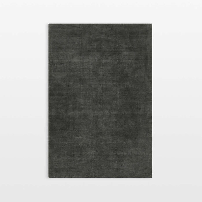 Baxter Carbon Grey Wool Area Rug 6'x9'