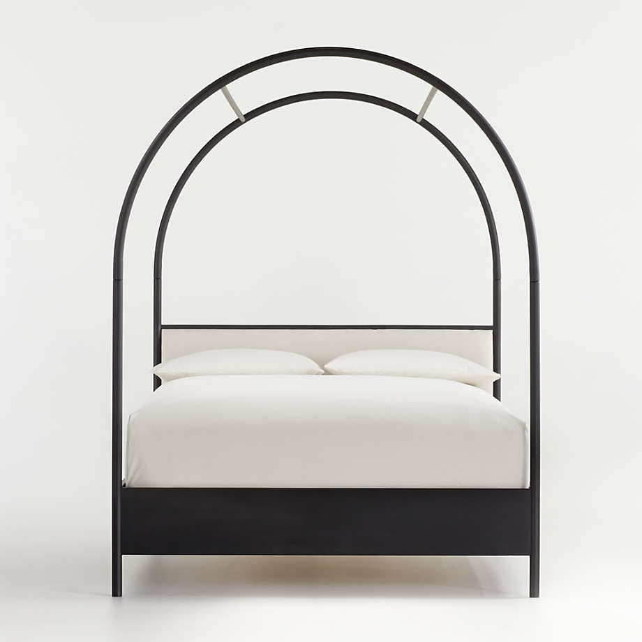 Canyon Queen Arched Canopy Bed with Upholstered Headboard by Leanne Ford