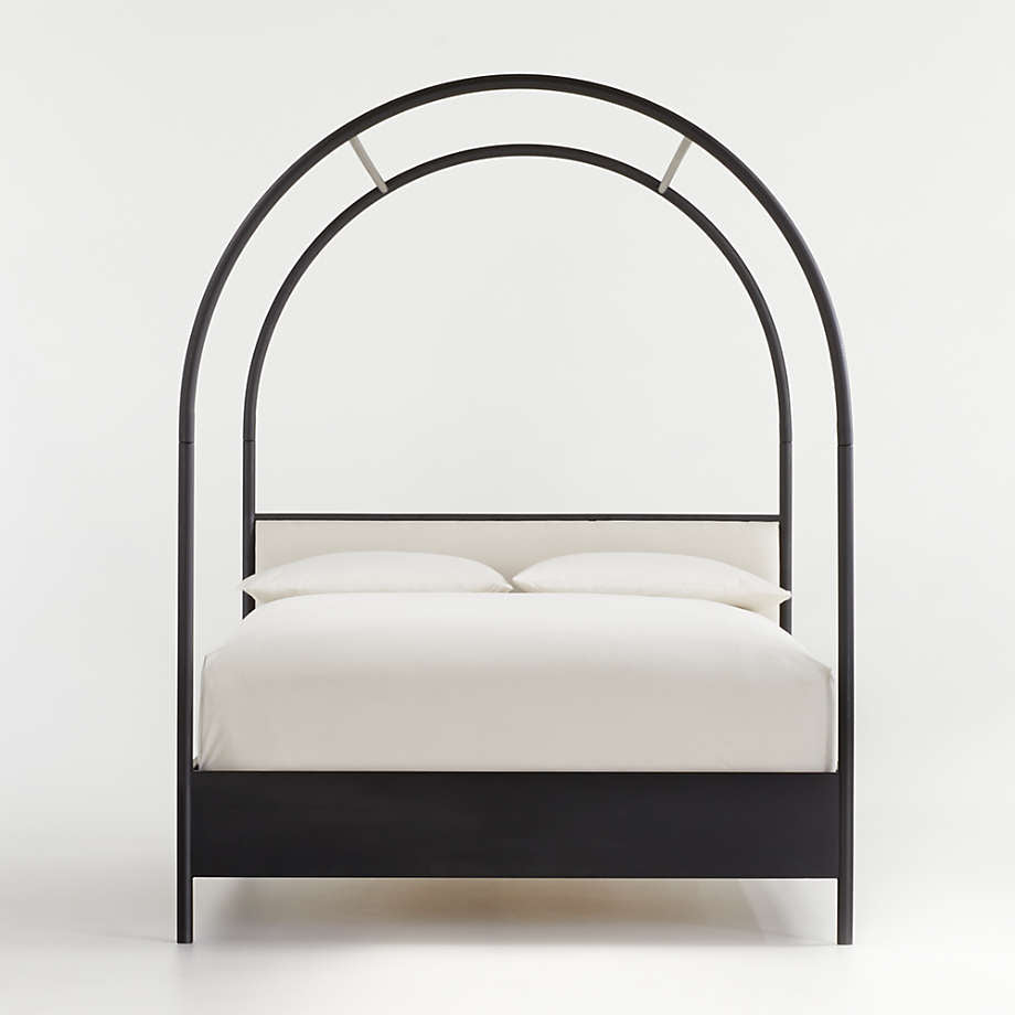 Canyon Queen Arched Canopy Bed with Upholstered Headboard by Leanne Fo