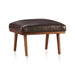 Cavett Leather Wood Frame Ottoman