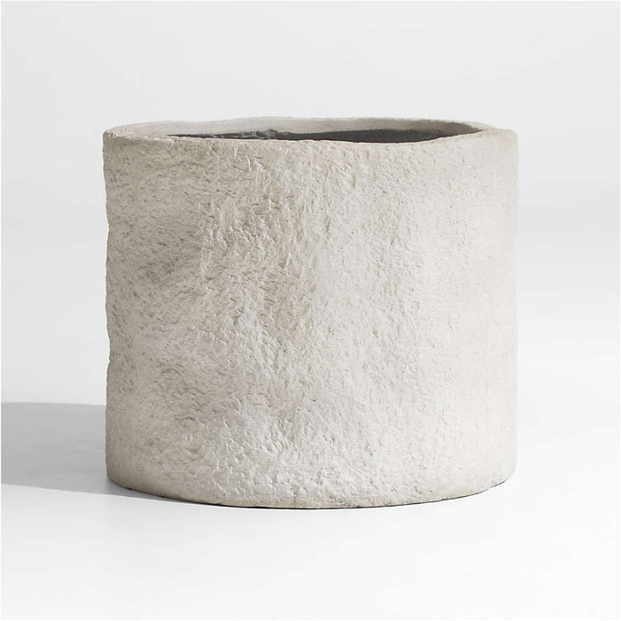 Chesil Large Round Natural Faux Stone Planter